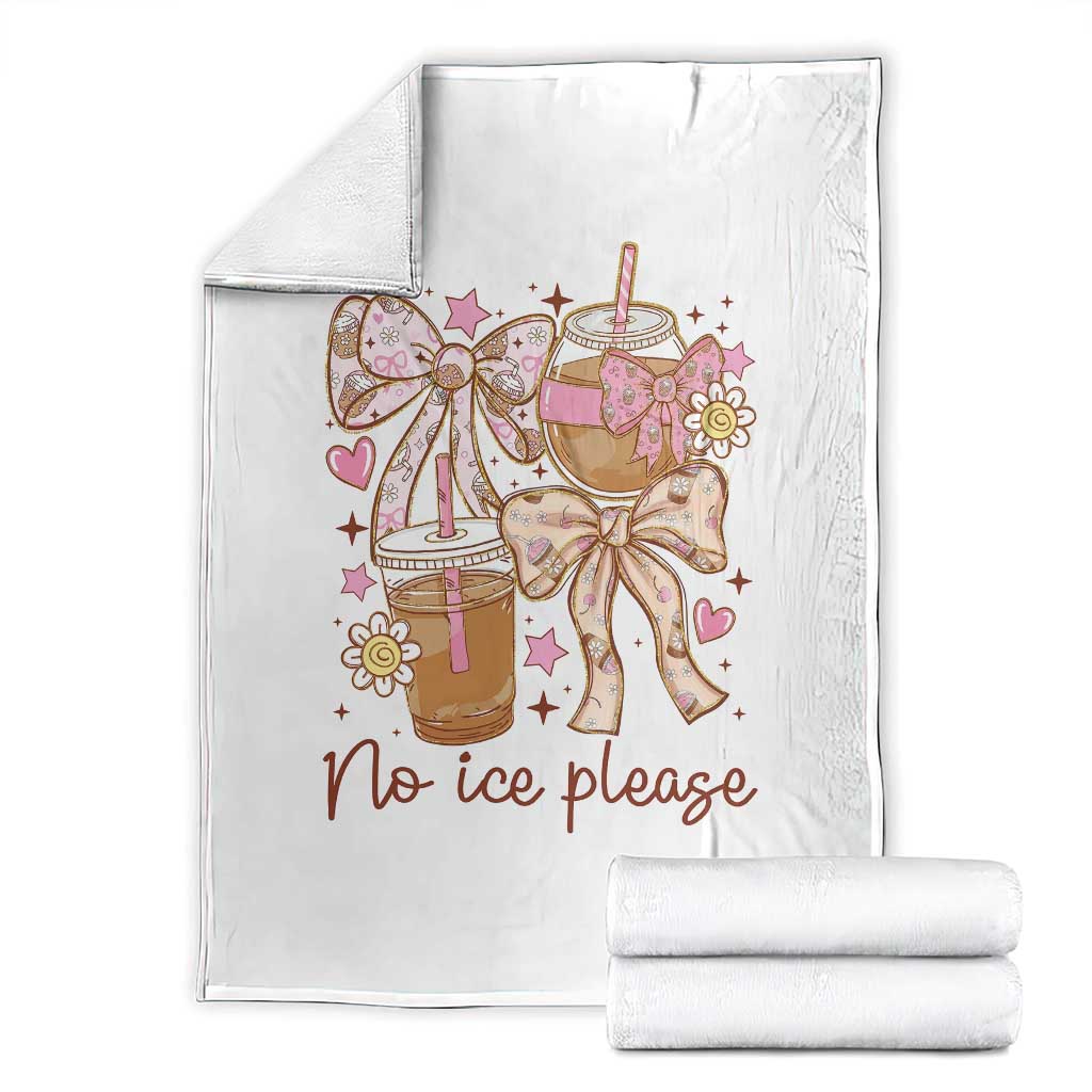 No Ice Please Throw Blanket Funny Coffee Lover Pro Immigration Political TS11 White Print Your Wear