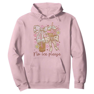 No Ice Please Hoodie Funny Coffee Lover Pro Immigration Political TS11 Light Pink Print Your Wear