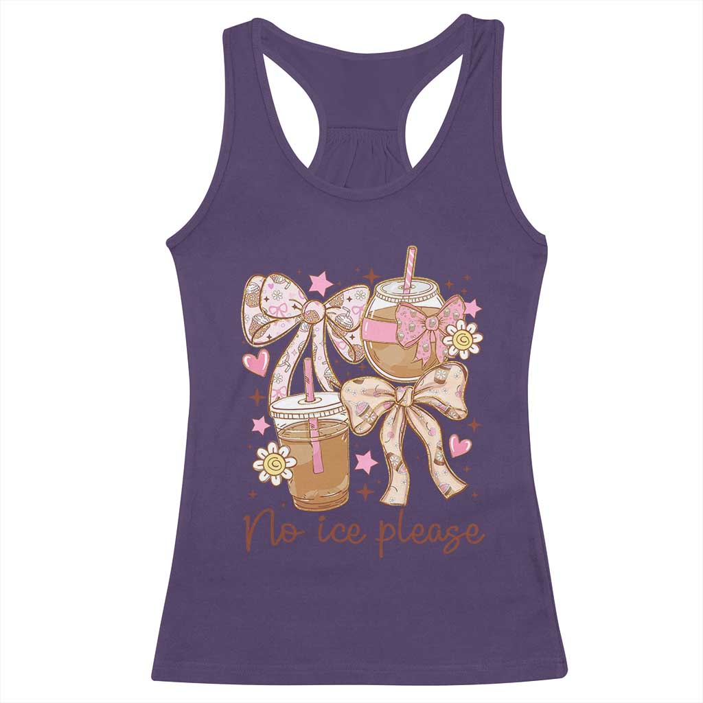 No Ice Please Racerback Tank Top Funny Coffee Lover Pro Immigration Political TS11 Purple Print Your Wear