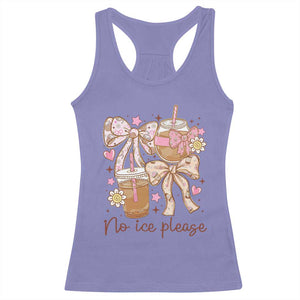 No Ice Please Racerback Tank Top Funny Coffee Lover Pro Immigration Political TS11 Violet Print Your Wear