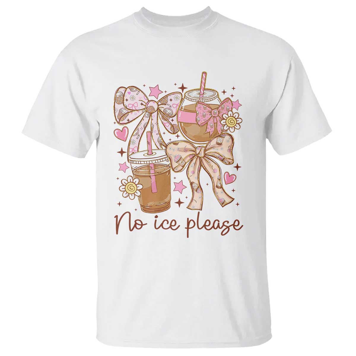 No Ice Please T Shirt Funny Coffee Lover Pro Immigration Political TS11 White Print Your Wear