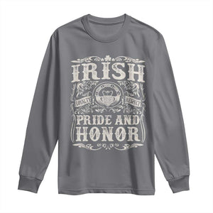 Irish Pride And Honor Long Sleeve Shirt Vintage Claddagh Ring Celtic Knot TS11 Charcoal Print Your Wear