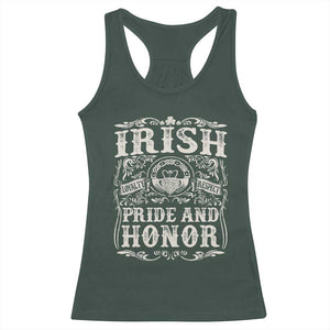 Irish Pride And Honor Racerback Tank Top Vintage Claddagh Ring Celtic Knot TS11 Dark Forest Green Print Your Wear