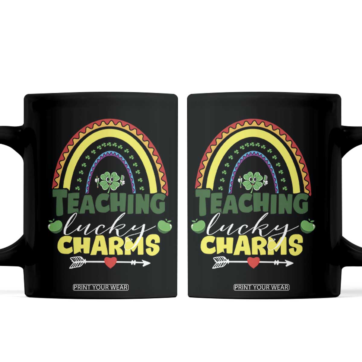 Funny St Patrick's Day Teacher Coffee Mug Teaching Lucky Charms TS11 Black Print Your Wear
