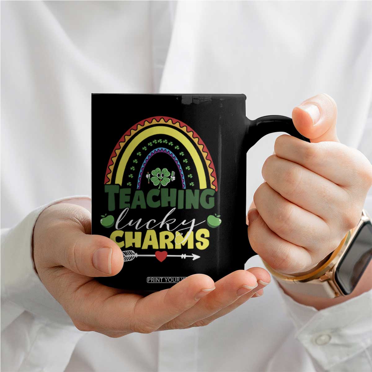 Funny St Patrick's Day Teacher Coffee Mug Teaching Lucky Charms TS11 Print Your Wear