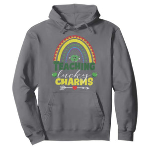 Funny St Patrick's Day Teacher Hoodie Teaching Lucky Charms TS11 Charcoal Print Your Wear