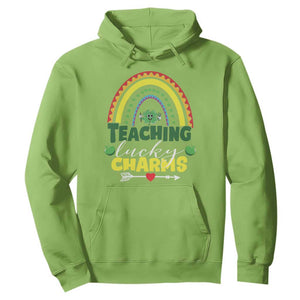Funny St Patrick's Day Teacher Hoodie Teaching Lucky Charms TS11 Lime Print Your Wear