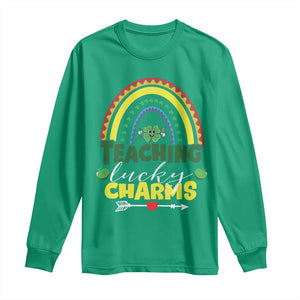 Funny St Patrick's Day Teacher Long Sleeve Shirt Teaching Lucky Charms TS11 Irish Green Print Your Wear