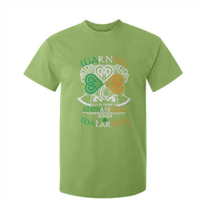 Funny Warning May Be Prone To Shenanigans And Malarkey T Shirt For Kid St Patrick's Day Celtic Shamrock TS11 Lime Print Your Wear