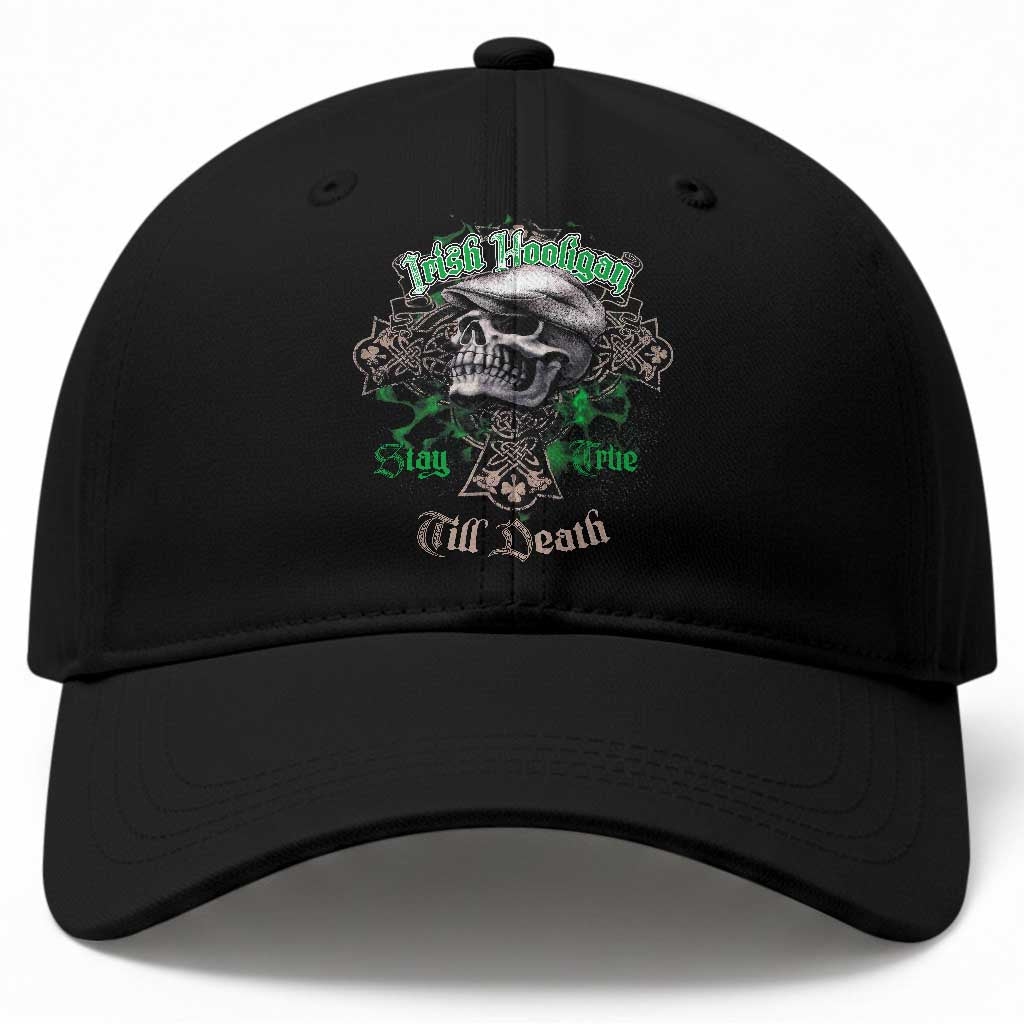 Funny Irish Pride Baseball Cap Irish Hooligan Stay True Till Death Flat Cap Skull TS11 Print Your Wear