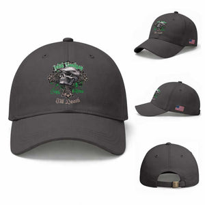 Funny Irish Pride Baseball Cap Irish Hooligan Stay True Till Death Flat Cap Skull TS11 Baseball Cap Universal Fit Dark Gray Print Your Wear
