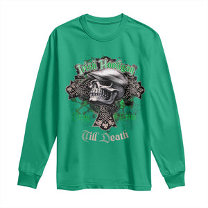 Funny Irish Pride Long Sleeve Shirt Irish Hooligan Stay True Till Death Flat Cap Skull TS11 Irish Green Print Your Wear