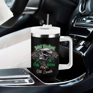 Funny Irish Pride Tumbler With Handle Irish Hooligan Stay True Till Death Flat Cap Skull TS11 Print Your Wear