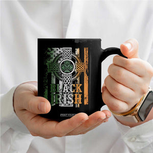 St Patrick's Day Black Irish Coffee Mug Vintage American Flag Celtic Cross TS11 Print Your Wear