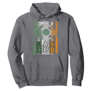 St Patrick's Day Black Irish Hoodie Vintage American Flag Celtic Cross TS11 Charcoal Print Your Wear