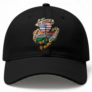 Half Irish Half Italian All American Baseball Cap Vintage Flag Shamrock Heritage TS11 Print Your Wear