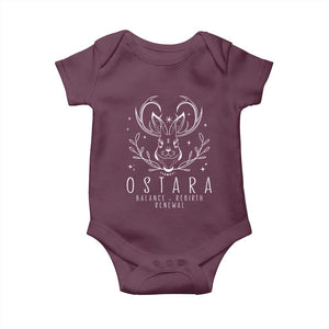 Ostara Pagan Eostre Easter Day Baby Onesie Balance Rebirth Renewal Bunny TS11 Maroon Print Your Wear