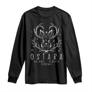 Ostara Pagan Eostre Easter Day Long Sleeve Shirt Balance Rebirth Renewal Bunny TS11 Black Print Your Wear