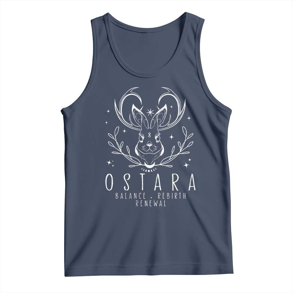 Ostara Pagan Eostre Easter Day Tank Top Balance Rebirth Renewal Bunny TS11 Navy Print Your Wear