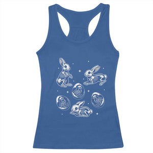 Funny Easter Day Spooky Bunny Chicks Skeleton Racerback Tank Top TS11 Royal Blue Print Your Wear