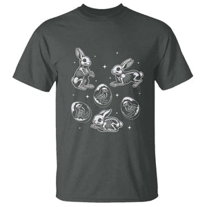 Funny Easter Day Spooky Bunny Chicks Skeleton T Shirt TS11 Dark Heather Print Your Wear