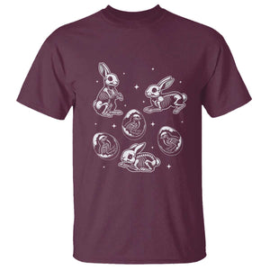 Funny Easter Day Spooky Bunny Chicks Skeleton T Shirt TS11 Maroon Print Your Wear