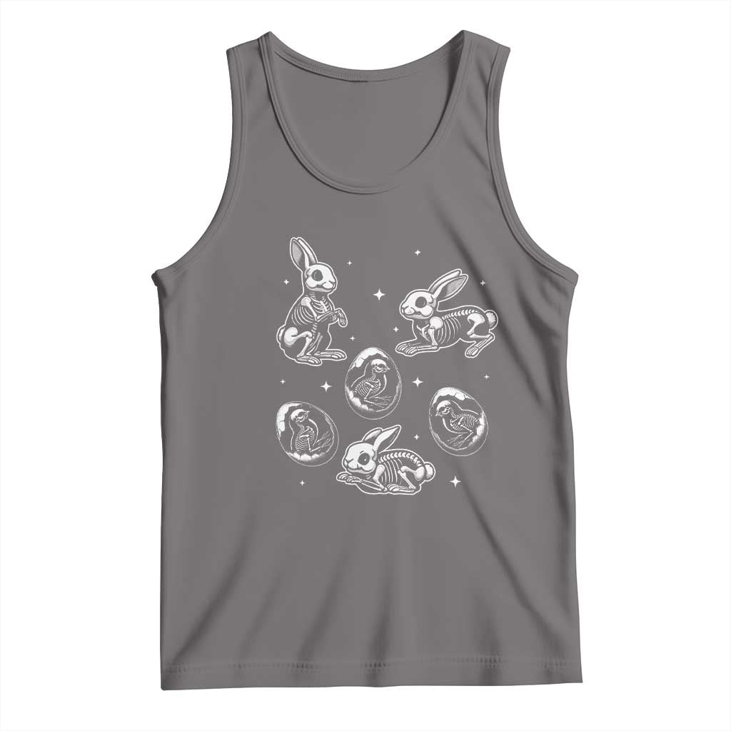 Funny Easter Day Spooky Bunny Chicks Skeleton Tank Top TS11 Deep Heather Print Your Wear