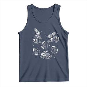 Funny Easter Day Spooky Bunny Chicks Skeleton Tank Top TS11 Navy Print Your Wear