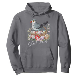 Funny Swedish Easter Day Hoodie Glad Pask Easter Eggs Cuckoo Bird TS11 Charcoal Print Your Wear