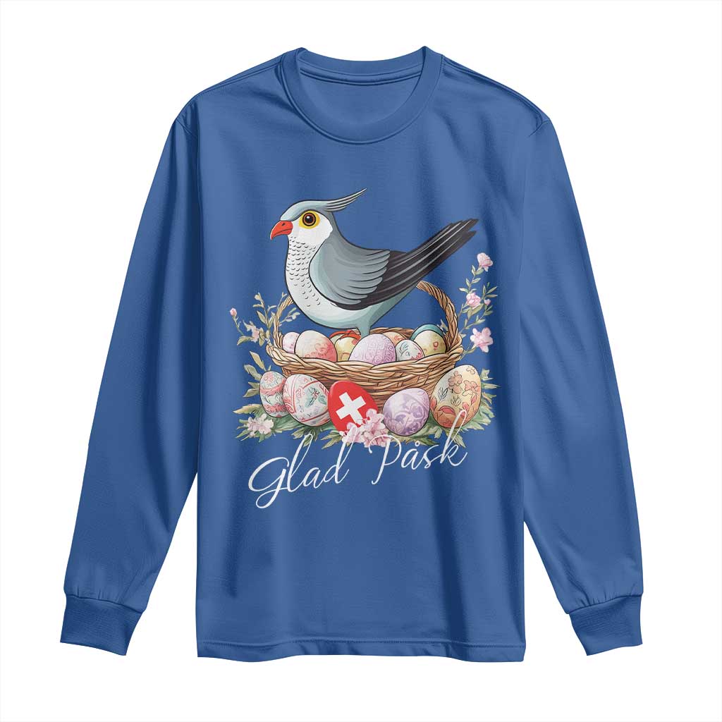 Funny Swedish Easter Day Long Sleeve Shirt Glad Pask Easter Eggs Cuckoo Bird TS11 Royal Blue Print Your Wear