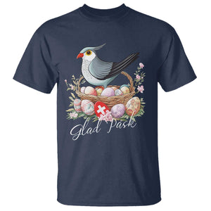 Funny Swedish Easter Day T Shirt Glad Pask Easter Eggs Cuckoo Bird TS11 Navy Print Your Wear