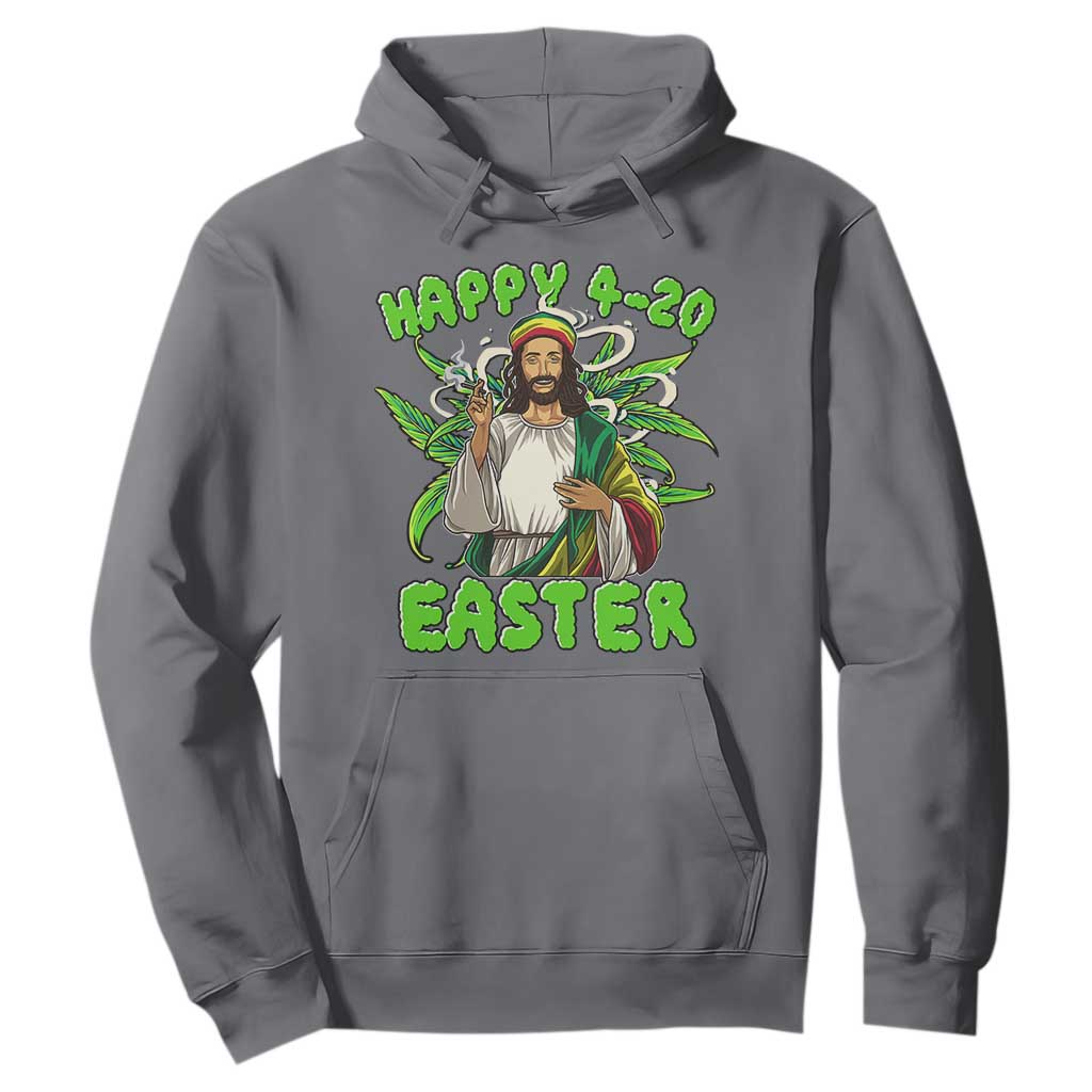 Funny Easter Day Christian Weed Hoodie Happy 420 Easter Jesus Smokes Stoner TS11 Charcoal Print Your Wear