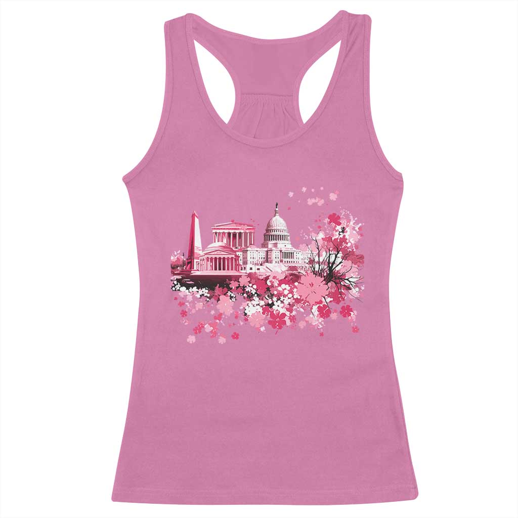 Washington DC Cherry Blossoms Racerback Tank Top Capitol Building Monuments Memorials Sakura TS11 Azalea Print Your Wear