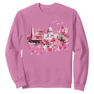 Washington DC Cherry Blossoms Sweatshirt Capitol Building Monuments Memorials Sakura TS11 Azalea Print Your Wear