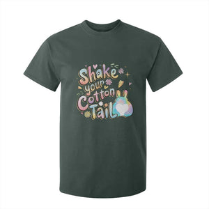 Funny Easter Day Retro Bunny Shake Your Cotton Tail T Shirt For Kid TS11 Dark Forest Green Print Your Wear