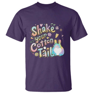 Funny Easter Day Retro Bunny Shake Your Cotton Tail T Shirt TS11 Purple Print Your Wear