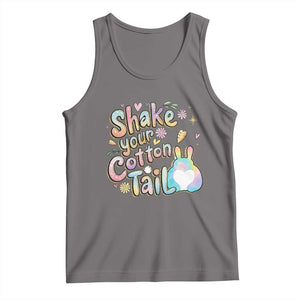 Funny Easter Day Retro Bunny Shake Your Cotton Tail Tank Top TS11 Deep Heather Print Your Wear