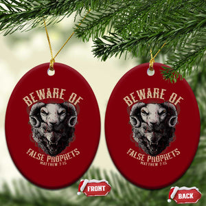 Beware Of False Prophets Ceramic Ornament Christian Sheep Wolf TS11 Print Your Wear