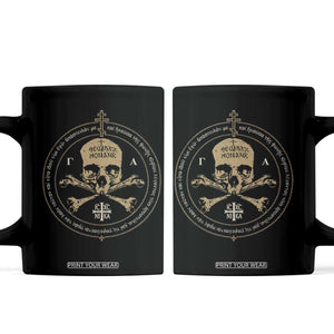 Eastern Orthodox Cross Skull IC XC Nika Jesus Church Coffee Mug TS11 Black Print Your Wear