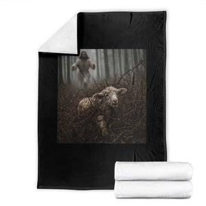 Christian Biblical Parable Of Lost Sheep Scene Throw Blanket Funny Photo TS11 Black Print Your Wear