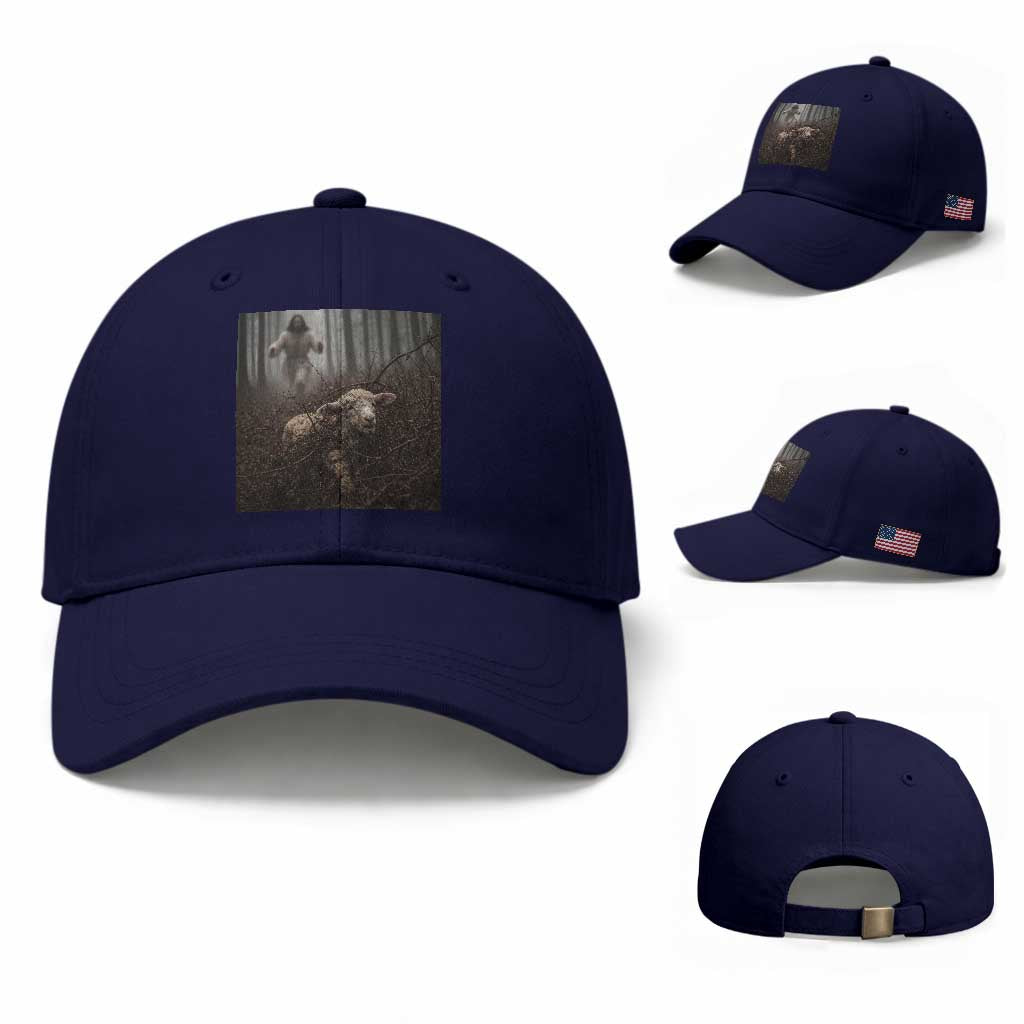 Christian Biblical Parable Of Lost Sheep Scene Baseball Cap Funny Photo TS11 Baseball Cap Universal Fit Dark Blue Print Your Wear