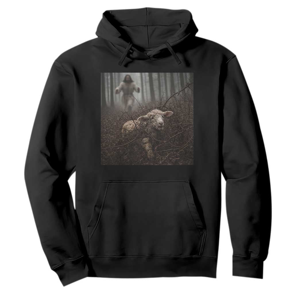 Christian Biblical Parable Of Lost Sheep Scene Hoodie Funny Photo TS11 Black Print Your Wear