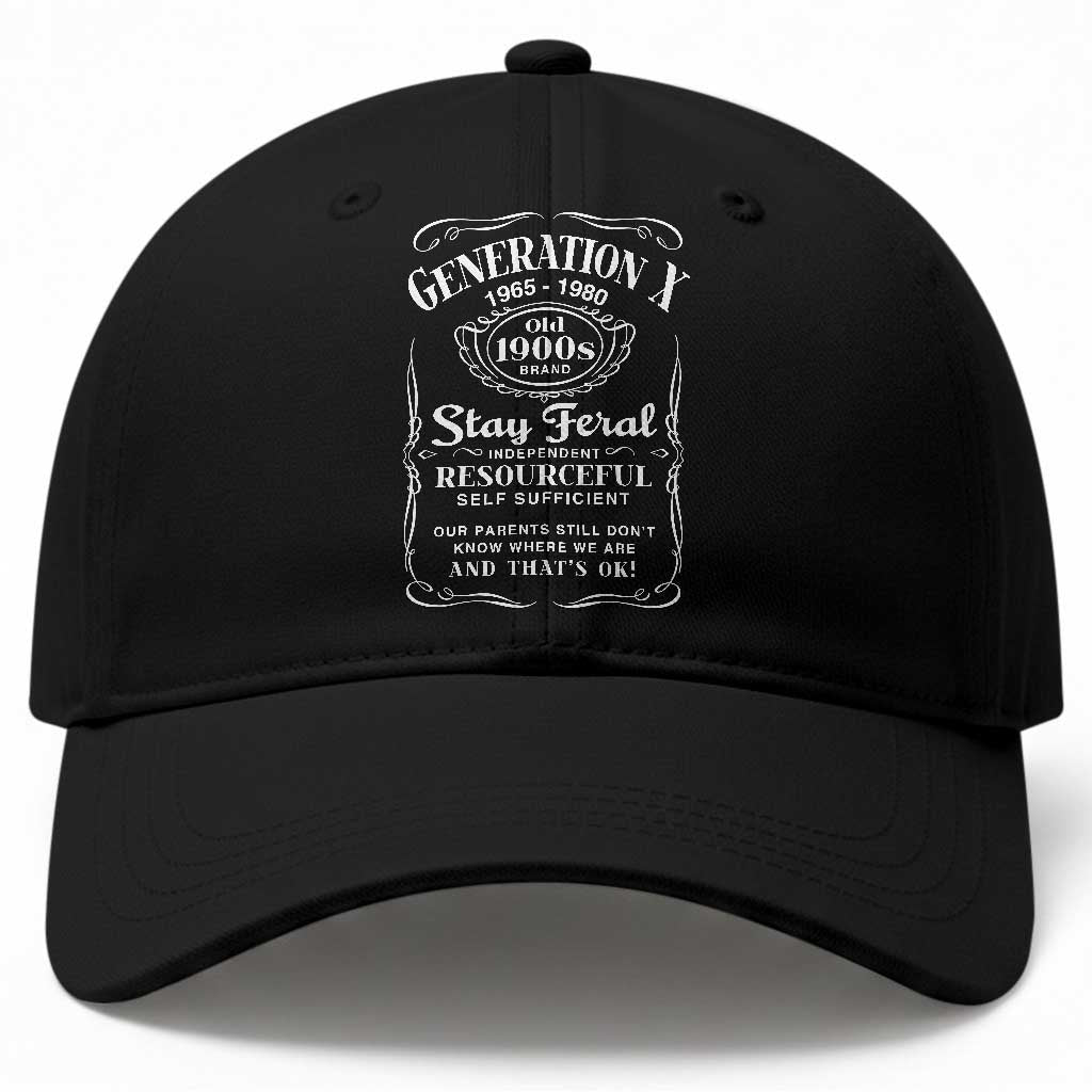 Gen X Baseball Cap Stay Feral Independent Resourceful Self Sufficient