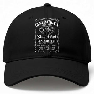 Gen X Baseball Cap Stay Feral Independent Resourceful Self Sufficient