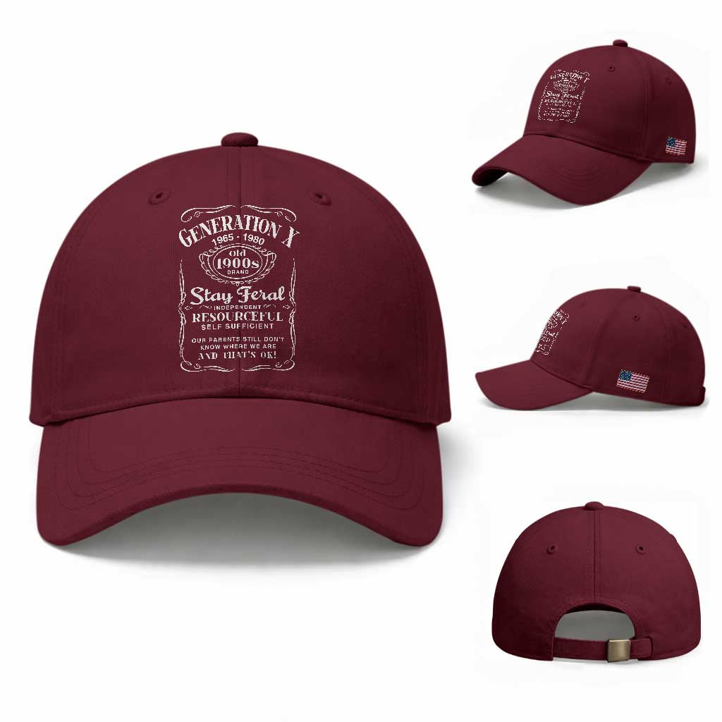 Gen X Baseball Cap Stay Feral Independent Resourceful Self Sufficient