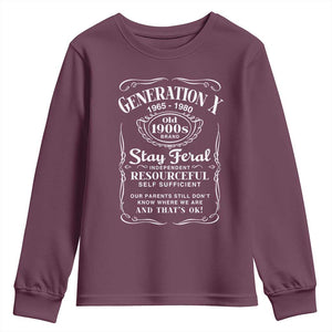 Gen X Youth Sweatshirt Stay Feral Independent Resourceful Self Sufficient