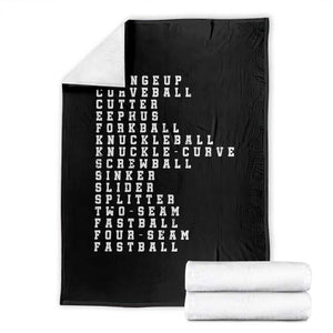 Baseball Pitch Types Throw Blanket Terminology Changeup Curveball Cutter Eephus