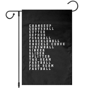 Baseball Pitch Types Garden Flag Terminology Changeup Curveball Cutter Eephus