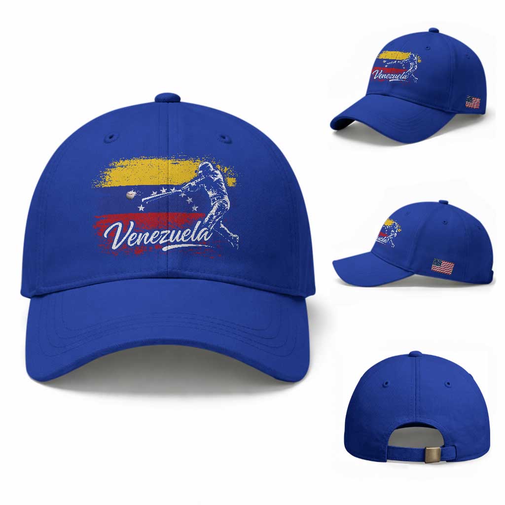 Venezuela Baseball Batter Venezuelan Sport Fan Baseball Cap TS11 Baseball Cap Universal Fit Royal Blue Print Your Wear
