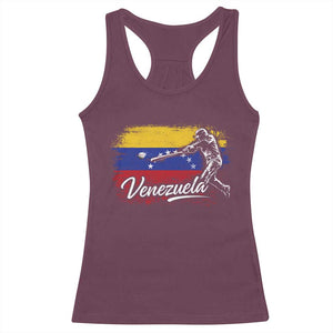 Venezuela Baseball Batter Venezuelan Sport Fan Racerback Tank Top TS11 Maroon Print Your Wear